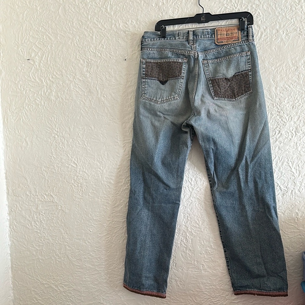 Diesel vintage y2k Relaxed Fit Boyfriend Jeans Beaded Embellished 34